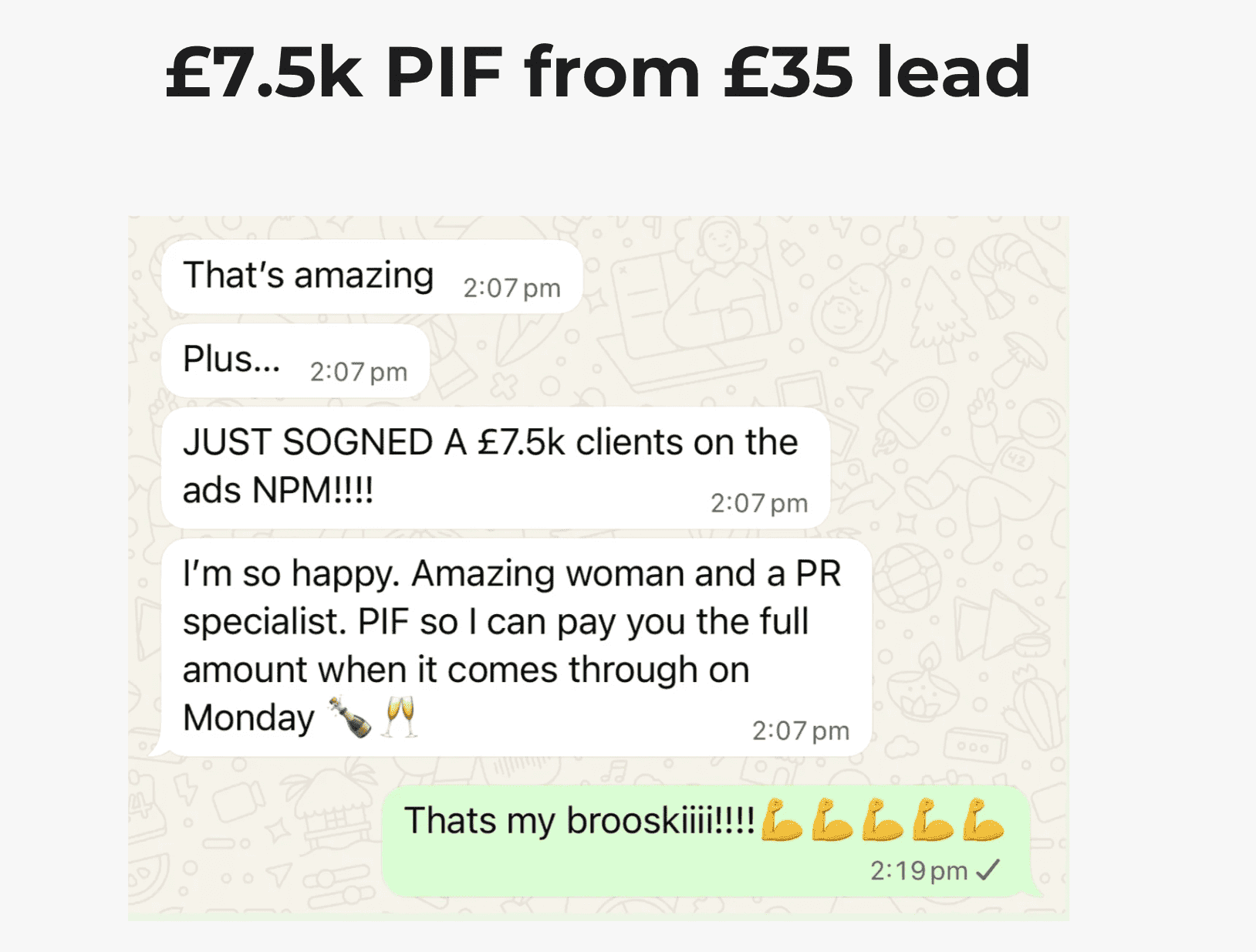 Client made £7,500